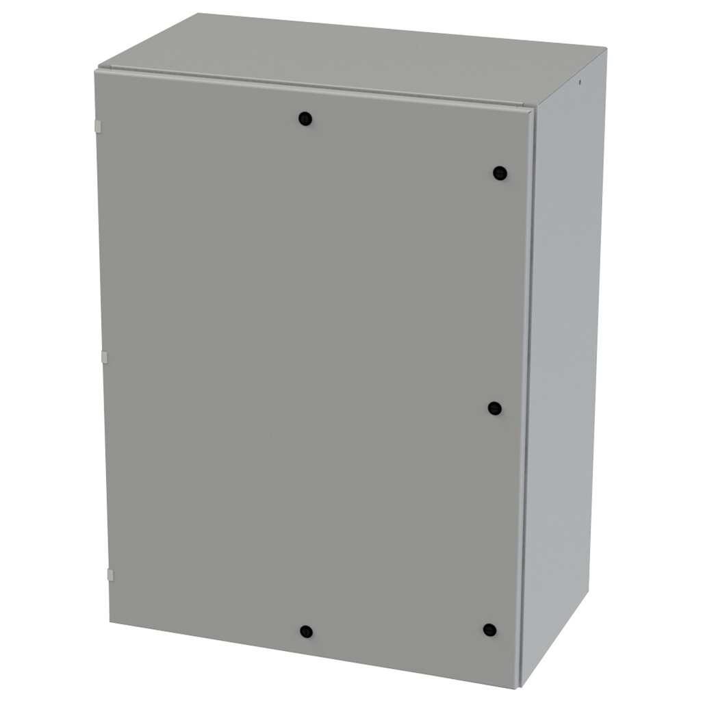 NEMA 3R, 4, 12 Enclosure, Wallmount, 48" H x 36" W x 20" D, Carbon Steel, Powder Coat gray, Heavy Duty