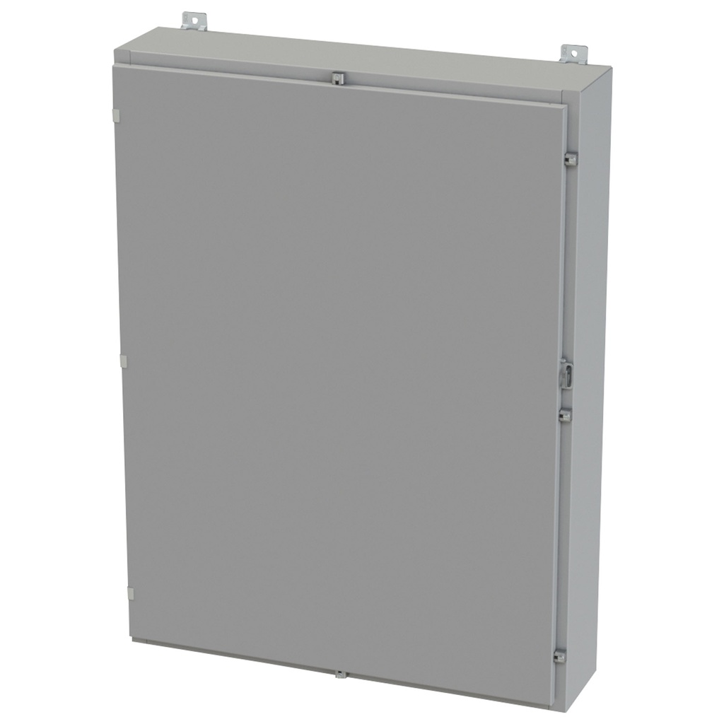 NEMA 3R, 4, 12 Enclosure, Wallmount, 48" H x 36" W x 8" D, Carbon Steel, Powder Coat gray