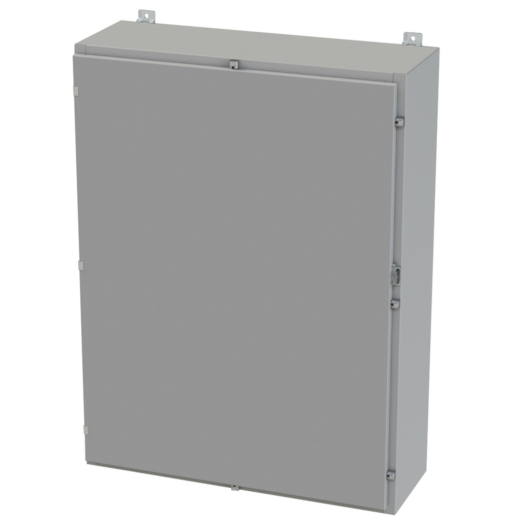 NEMA 3R, 4, 12 Enclosure, Wallmount, 48" H x 36" W x 12" D, Carbon Steel, Powder Coat gray