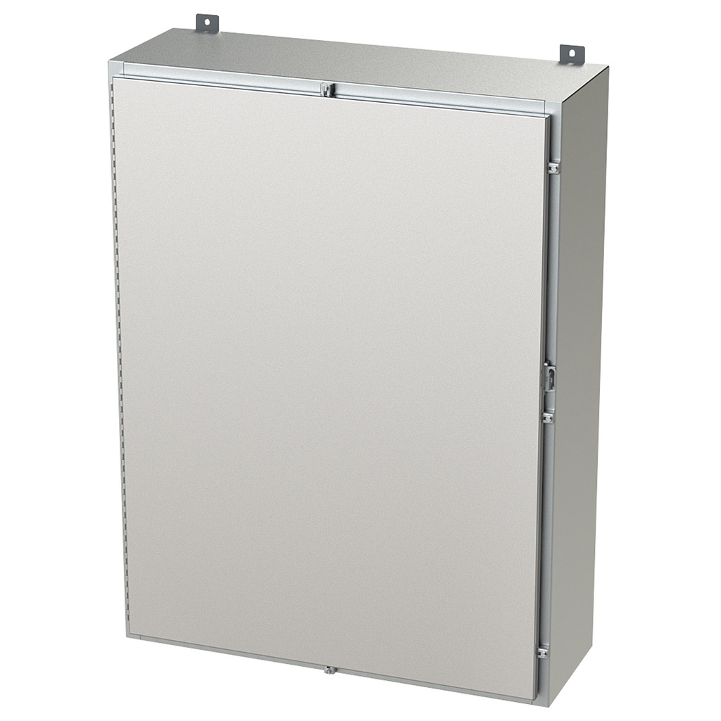 NEMA 4X Enclosure, Wallmount, 48" H x 36" W x 12" D, 304 Stainless Steel