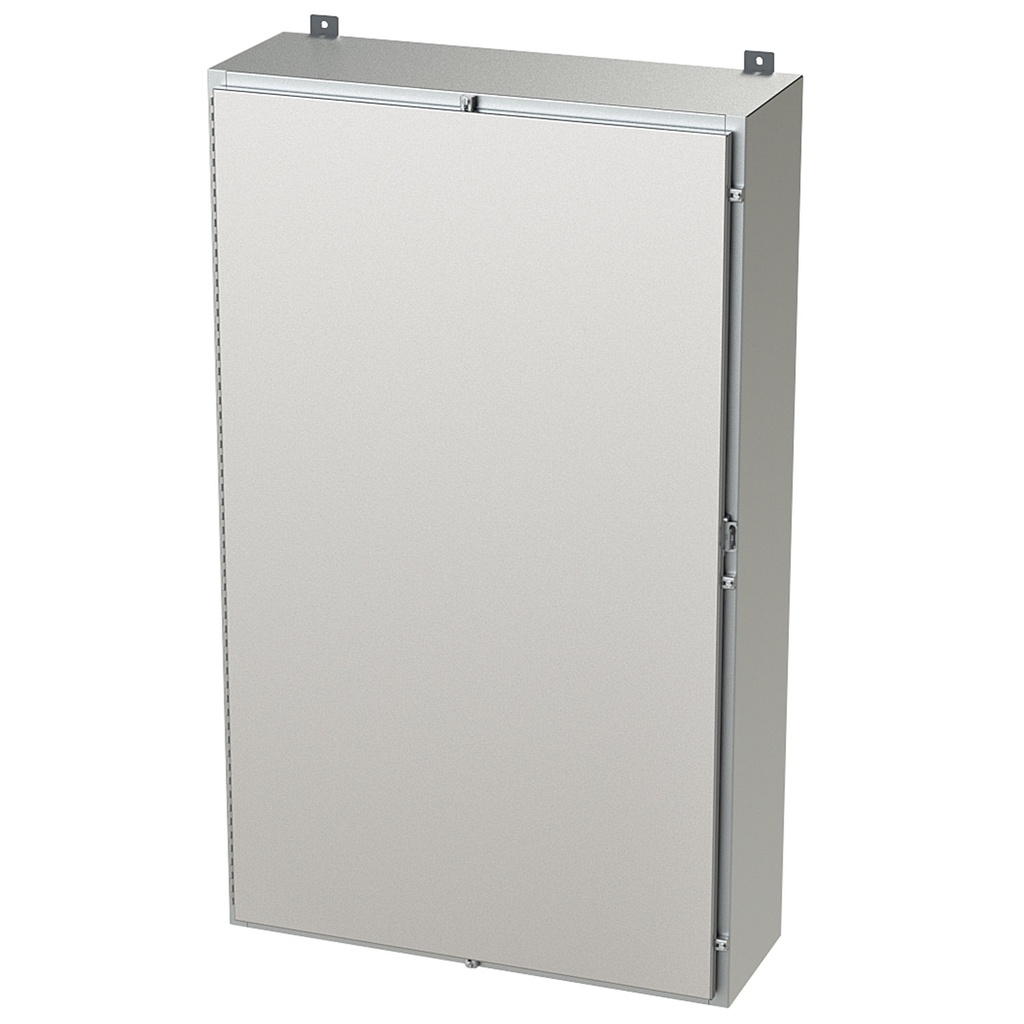 NEMA 4X Enclosure, Wallmount, 48" H x 36" W x 16" D, 304 Stainless Steel