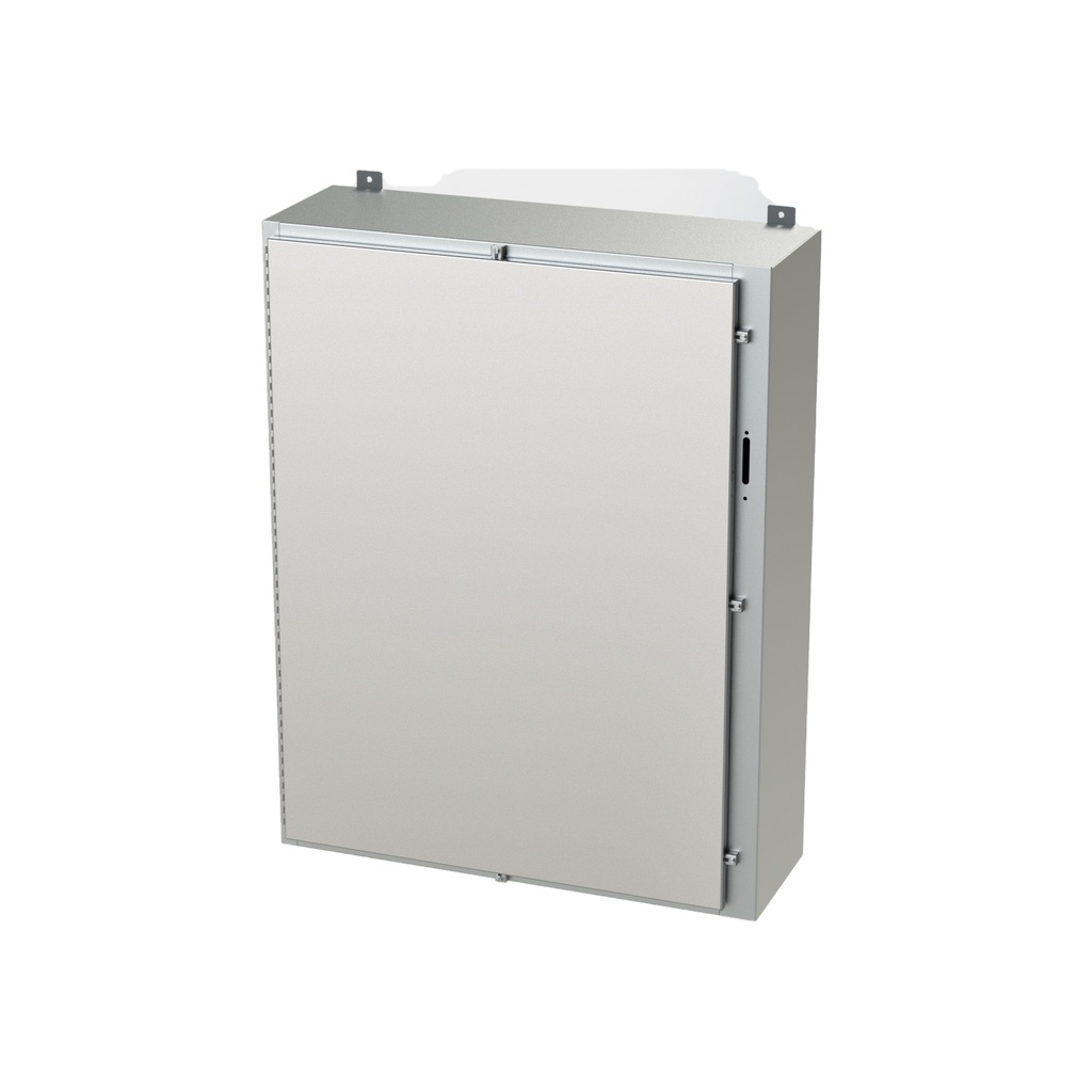 NEMA 4X Enclosure, Wallmount, 48" H x 37" W x 12" D, 304 Stainless Steel