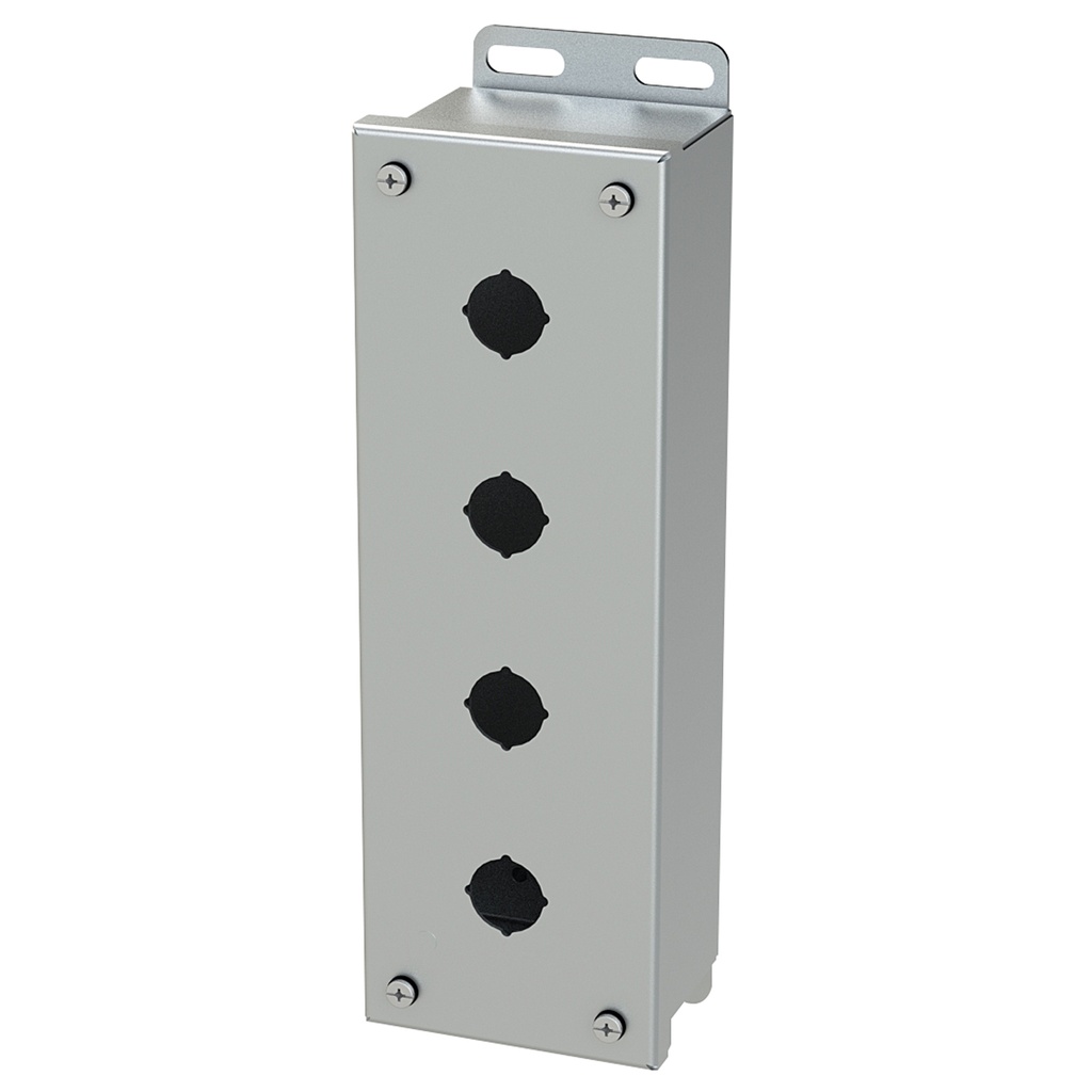 Push Button Enclosure, 22.5mm, 4 Hole, 304 Stainless Steel, NEMA 4X