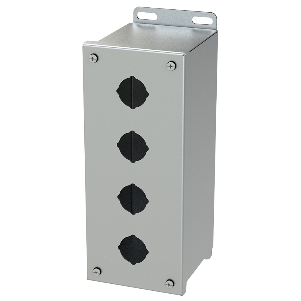 Push Button Enclosure, 30.5mm, 4 Hole, 304 Stainless Steel, NEMA 4X