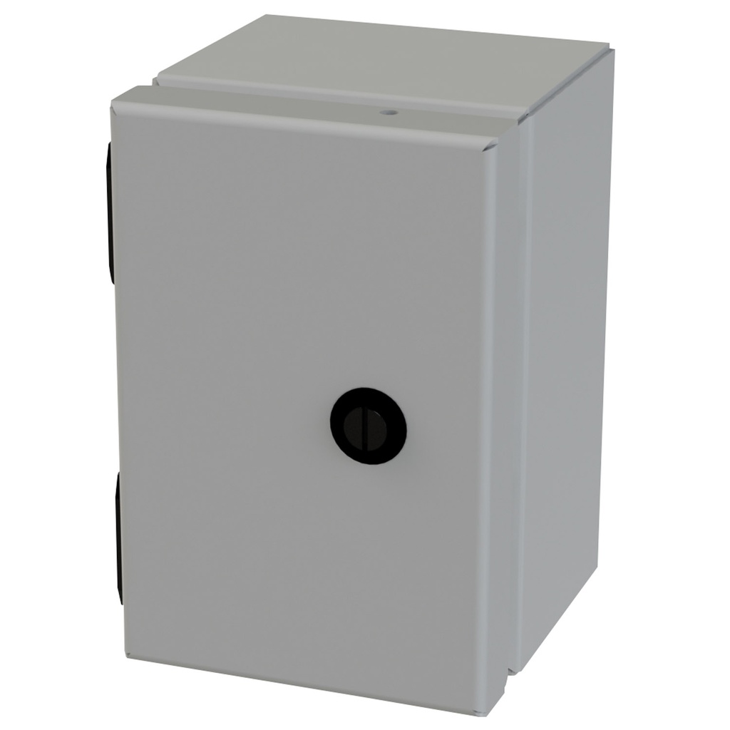 NEMA 3R, 4, 12 Junction Box, Wallmount, 6" H x 4" W x 4" D, Carbon Steel, Powder Coat gray