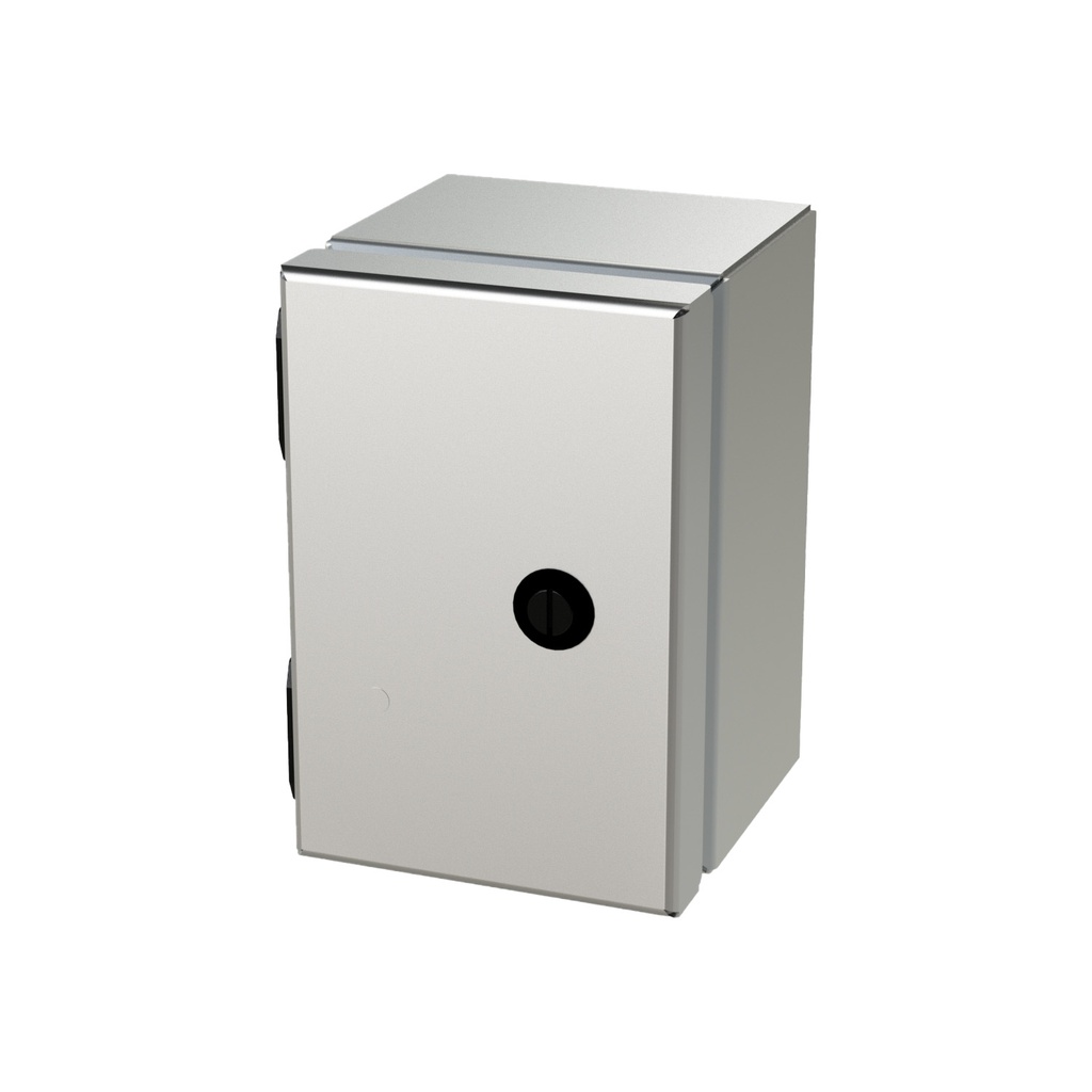 NEMA 4X Junction Box, Wallmount, 6" H x 4" W x 4" D, 304 Stainless Steel