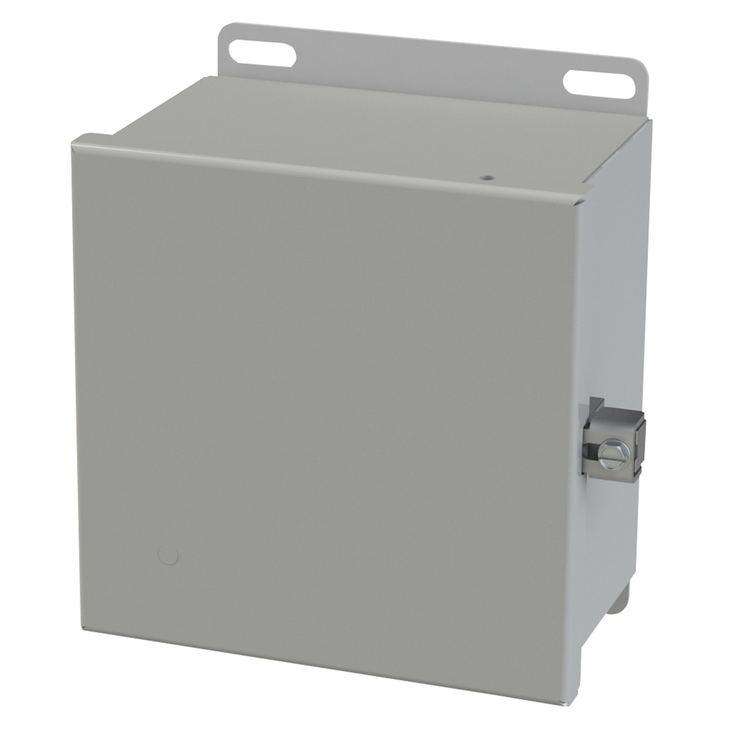 NEMA 3R, 4, 12 Enclosure, Wallmount, 6.125" H x 6" W x 4" D, Carbon Steel, Powder Coat gray