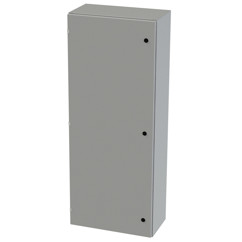 NEMA 3R, 4, 12 Enclosure, Wallmount, 60" H x 24" W x 12" D, Carbon Steel, Powder Coat gray, Heavy Duty