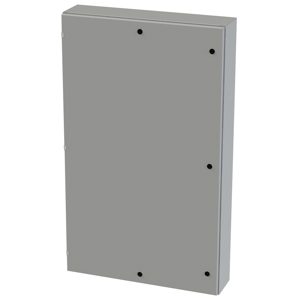 NEMA 3R, 4, 12 Enclosure, Wallmount, 60" H x 36" W x 8" D, Carbon Steel, Powder Coat gray, Heavy Duty