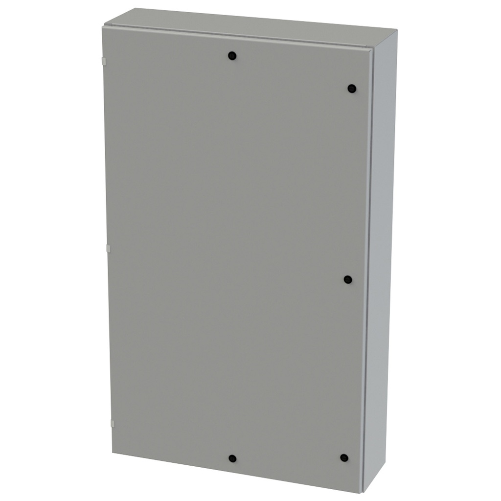 NEMA 3R, 4, 12 Enclosure, Wallmount, 60" H x 36" W x 10" D, Carbon Steel, Powder Coat gray, Heavy Duty