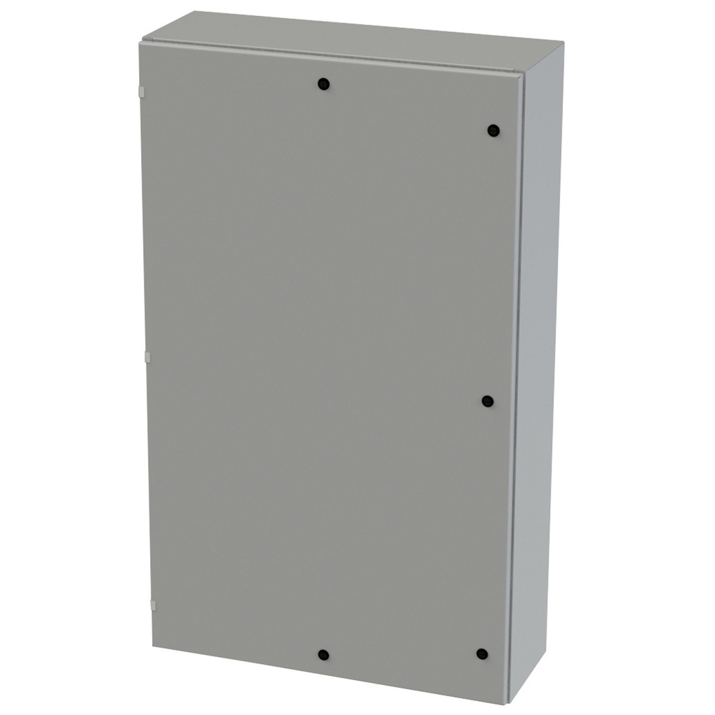 NEMA 3R, 4, 12 Enclosure, Wallmount, 60" H x 36" W x 12" D, Carbon Steel, Powder Coat gray, Heavy Duty