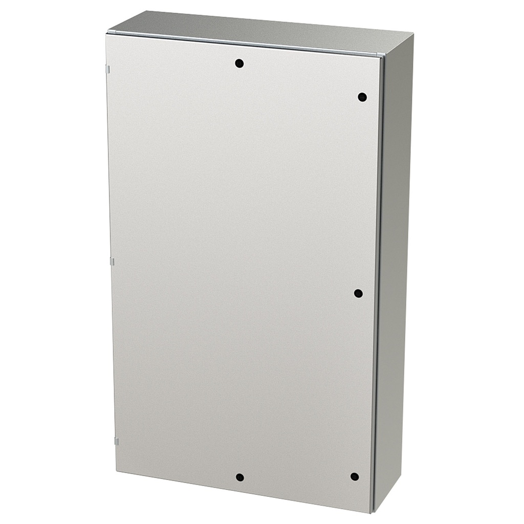 NEMA 4X Enclosure, Wallmount, 60" H x 36" W x 12" D, 304 Stainless Steel