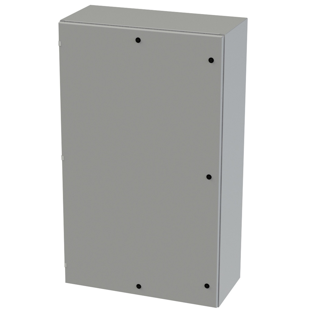 NEMA 3R, 4, 12 Enclosure, Wallmount, 60" H x 36" W x 16" D, Carbon Steel, Powder Coat gray, Heavy Duty