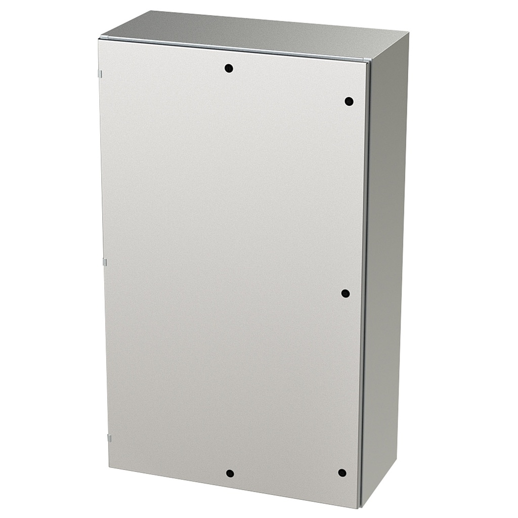 NEMA 4X Enclosure, Wallmount, 60" H x 36" W x 16" D, 304 Stainless Steel