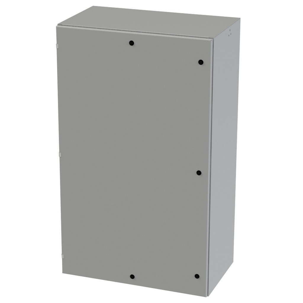 NEMA 3R, 4, 12 Enclosure, Wallmount, 60" H x 36" W x 20" D, Carbon Steel, Powder Coat gray, Heavy Duty