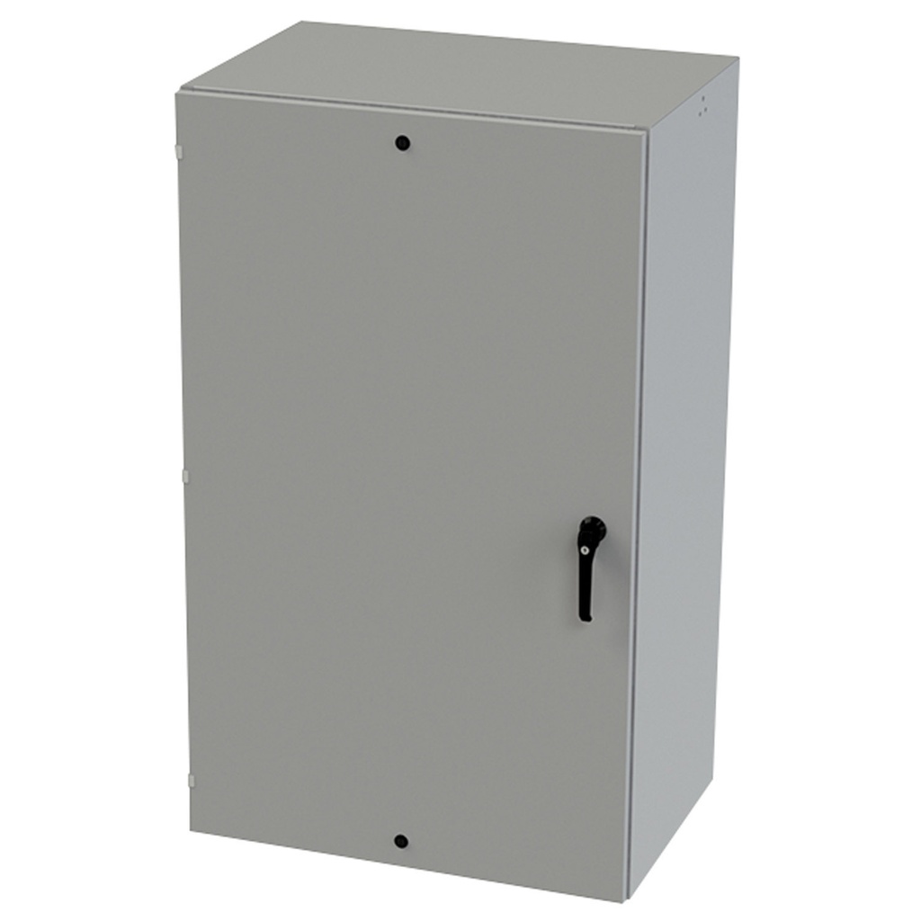 NEMA 3R, 4, 12 Enclosure, Wallmount, 60" H x 36" W x 24" D, Carbon Steel, Powder Coat gray