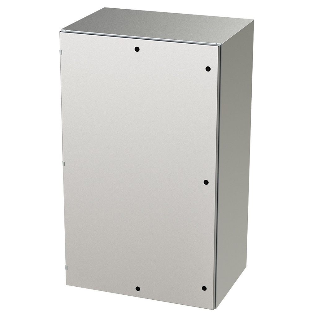 NEMA 4X Enclosure, Wallmount, 60" H x 36" W x 24" D, 304 Stainless Steel