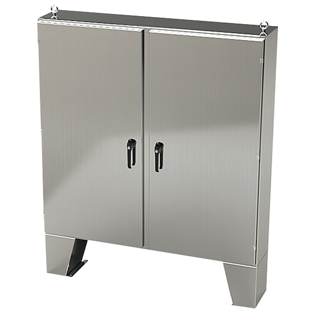 NEMA 4X Enclosure, Wallmount, 60" H x 60" W x 12" D, 304 Stainless Steel