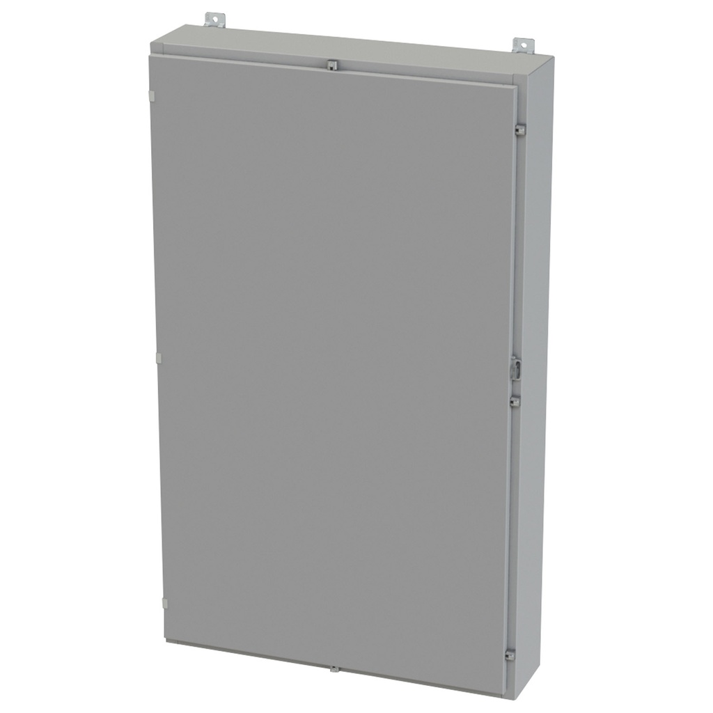 NEMA 3R, 4, 12 Enclosure, Wallmount, 60" H x 36" W x 8" D, Carbon Steel, Powder Coat gray