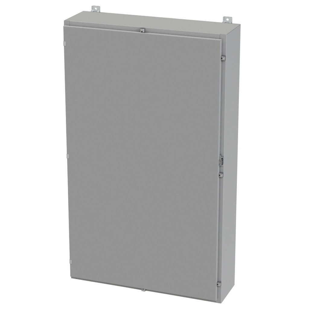 NEMA 3R, 4, 12 Enclosure, Wallmount, 60" H x 36" W x 10" D, Carbon Steel, Powder Coat gray