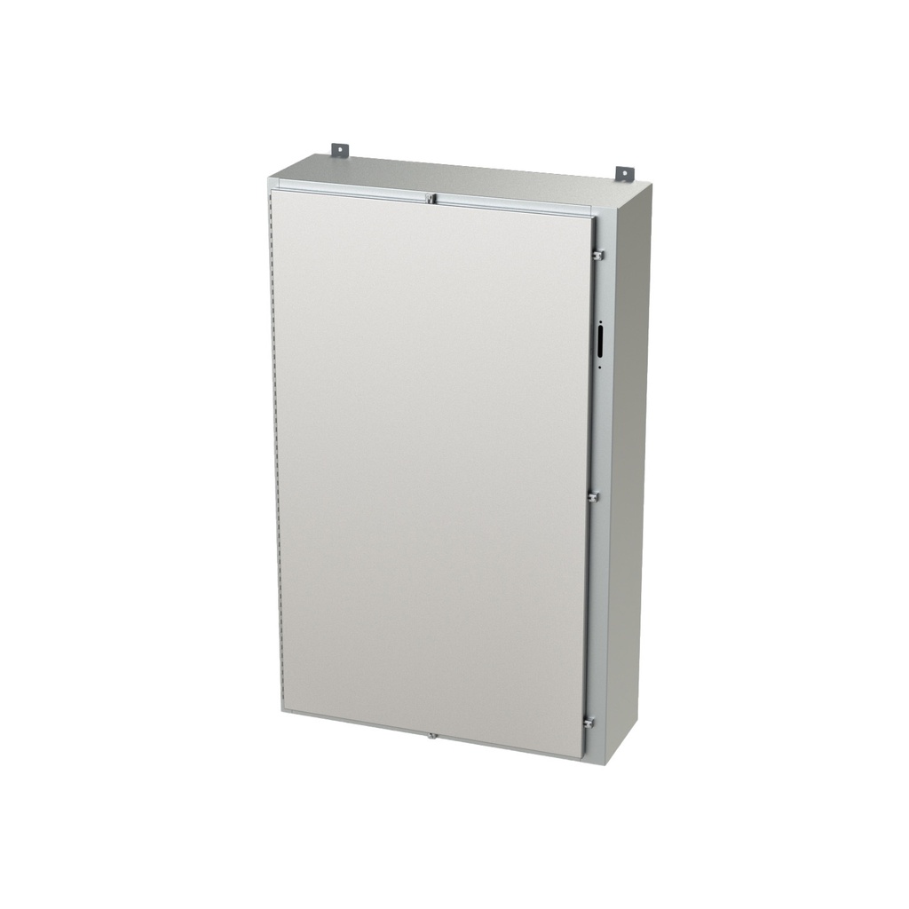 NEMA 4X Enclosure, Wallmount, 60" H x 37" W x 12" D, 304 Stainless Steel