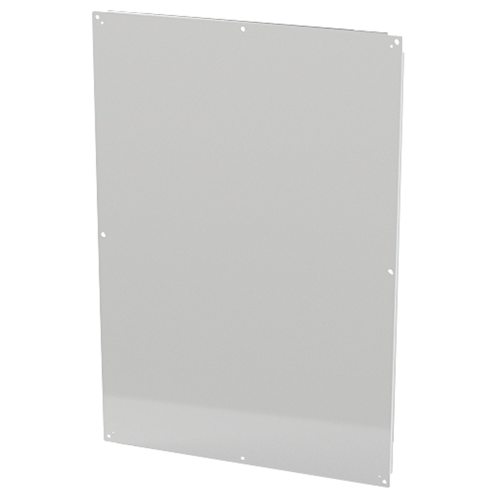 Enclosure Sub-Panel, 57" H x 39" W, Carbon Steel, Powder Coat White