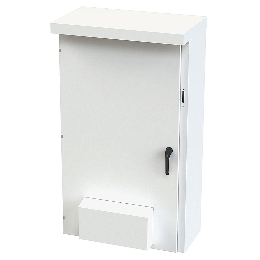 NEMA 3R Enclosure, Wallmount, 65" H x 37.375" W x 16" D, Carbon Steel, Powder Coat White