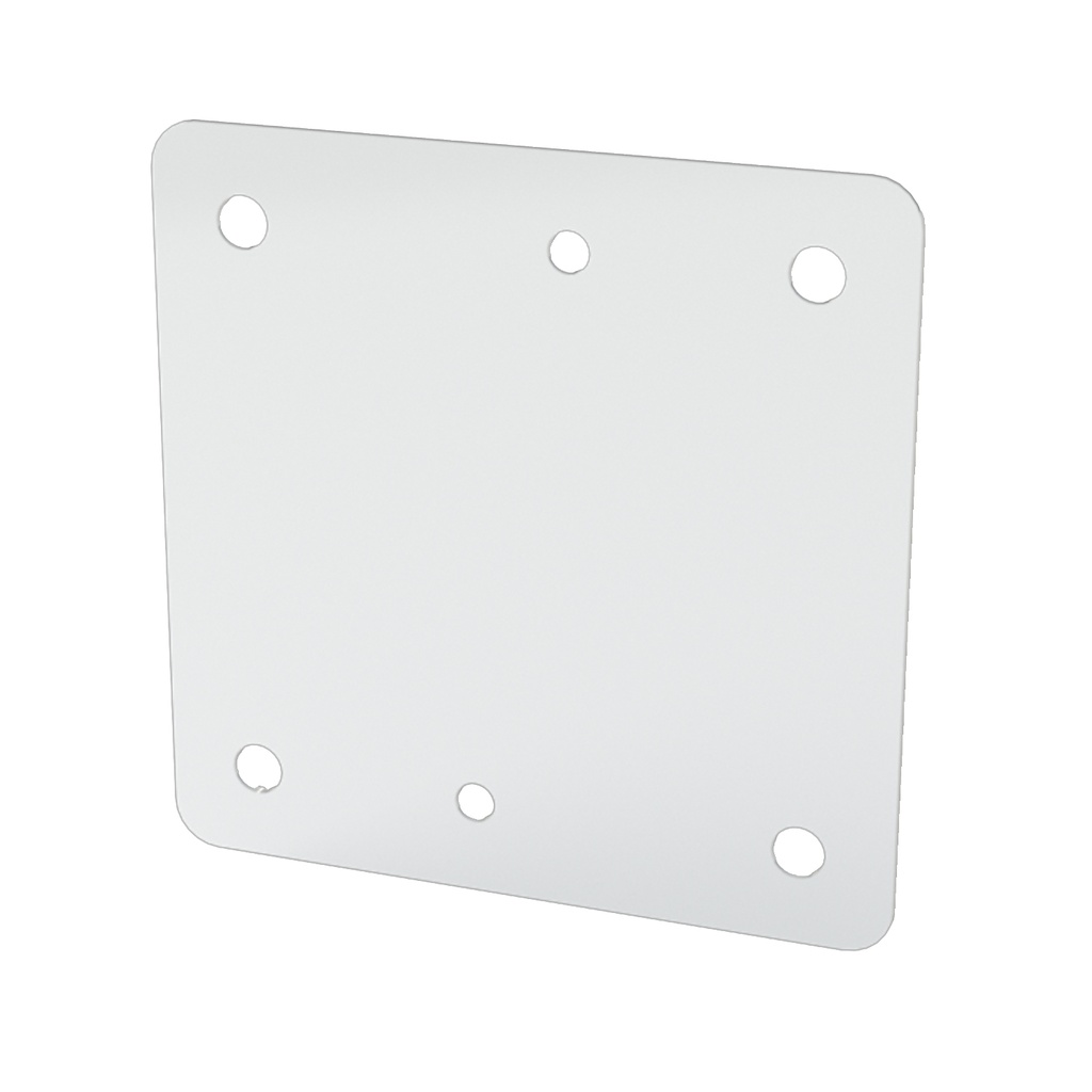 Enclosure Sub-Panel, 4" H x 4" W, Carbon Steel, Powder Coat White