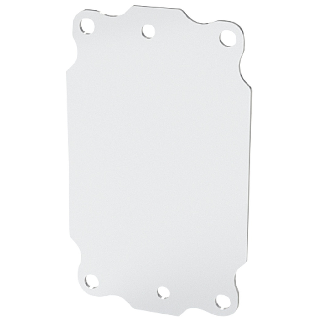 Enclosure Sub-Panel, 5" H x 3" W, Carbon Steel, Powder Coat White