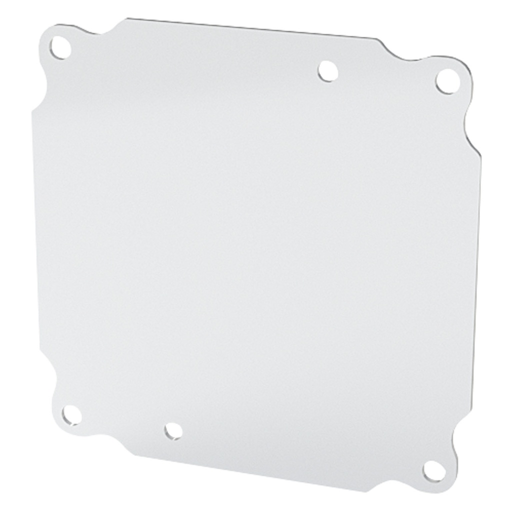 Enclosure Sub-Panel, 5" H x 5" W, Carbon Steel, Powder Coat White