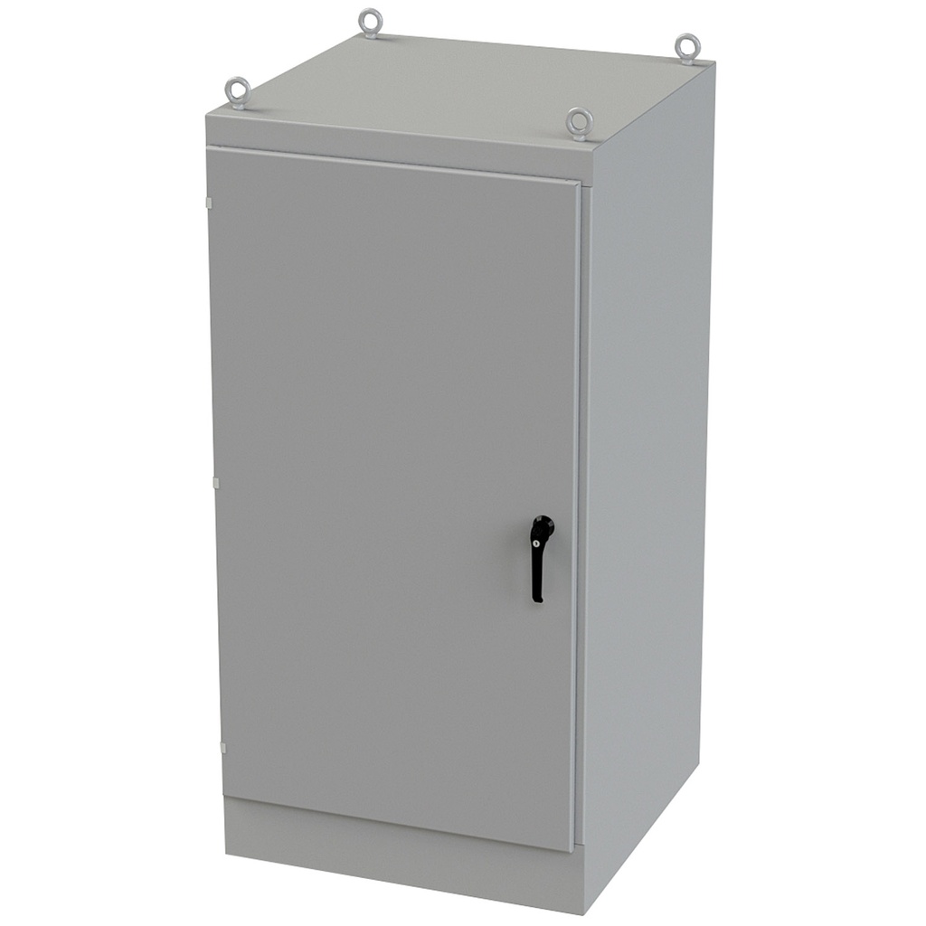 NEMA 12 Enclosure, Free Standing, 72" H x 36" W x 36" D, Carbon Steel, Powder Coat gray