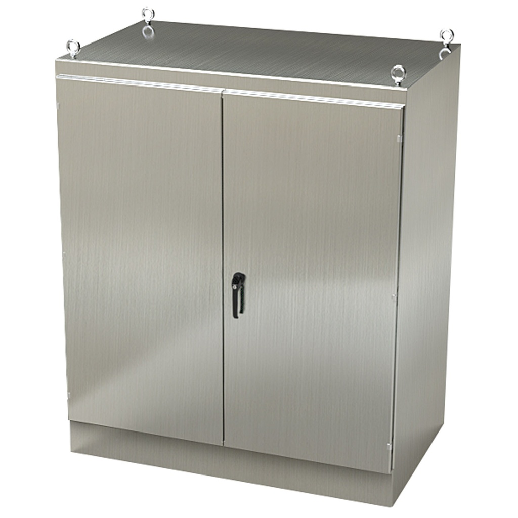 NEMA 12 Enclosure, Free Standing, 72" H x 60" W x 36" D, 304 Stainless Steel