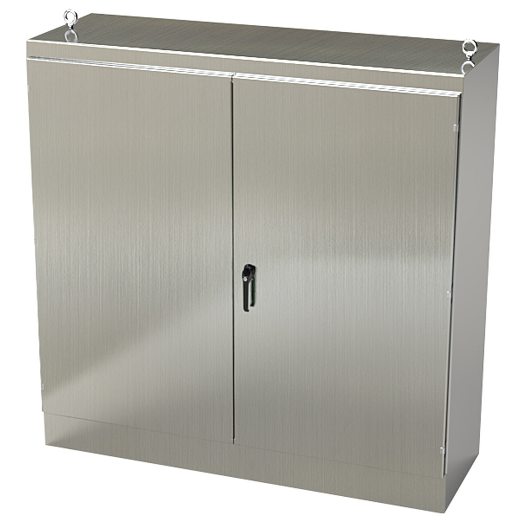 NEMA 12 Enclosure, Free Standing, 72" H x 72" W x 24" D, 304 Stainless Steel