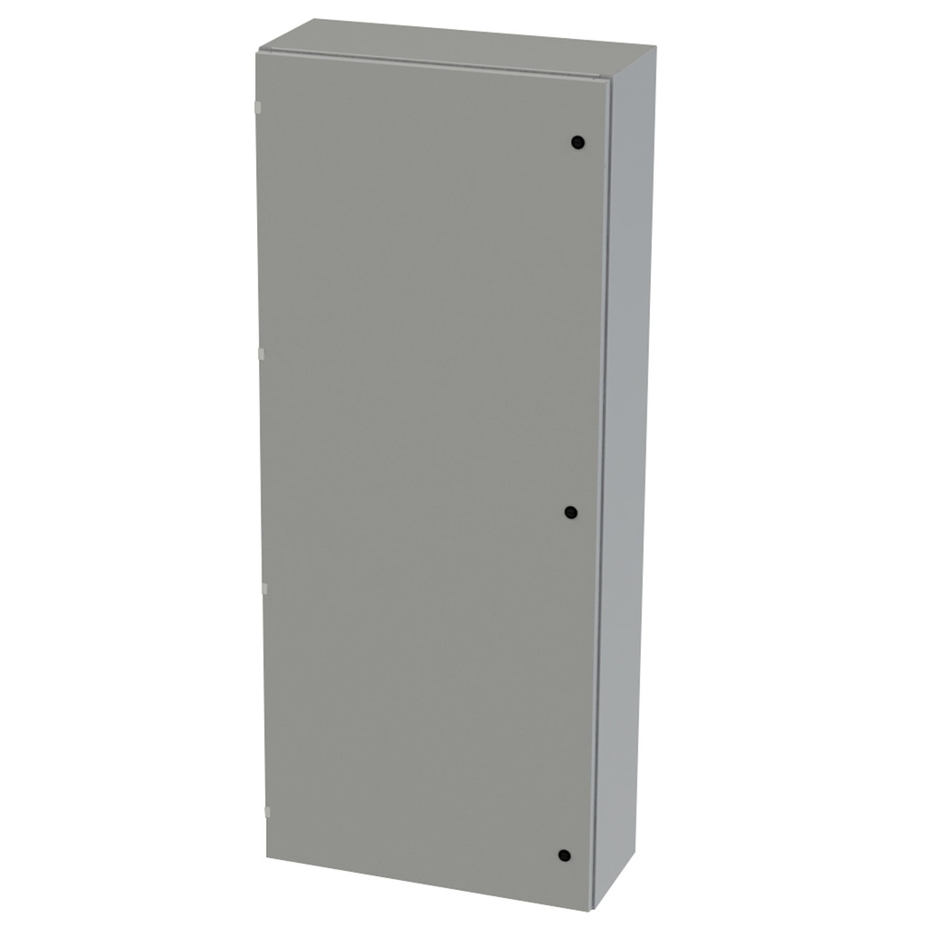 NEMA 3R, 4, 12 Enclosure, Wallmount, 72" H x 30" W x 12" D, Carbon Steel, Powder Coat gray, Heavy Duty