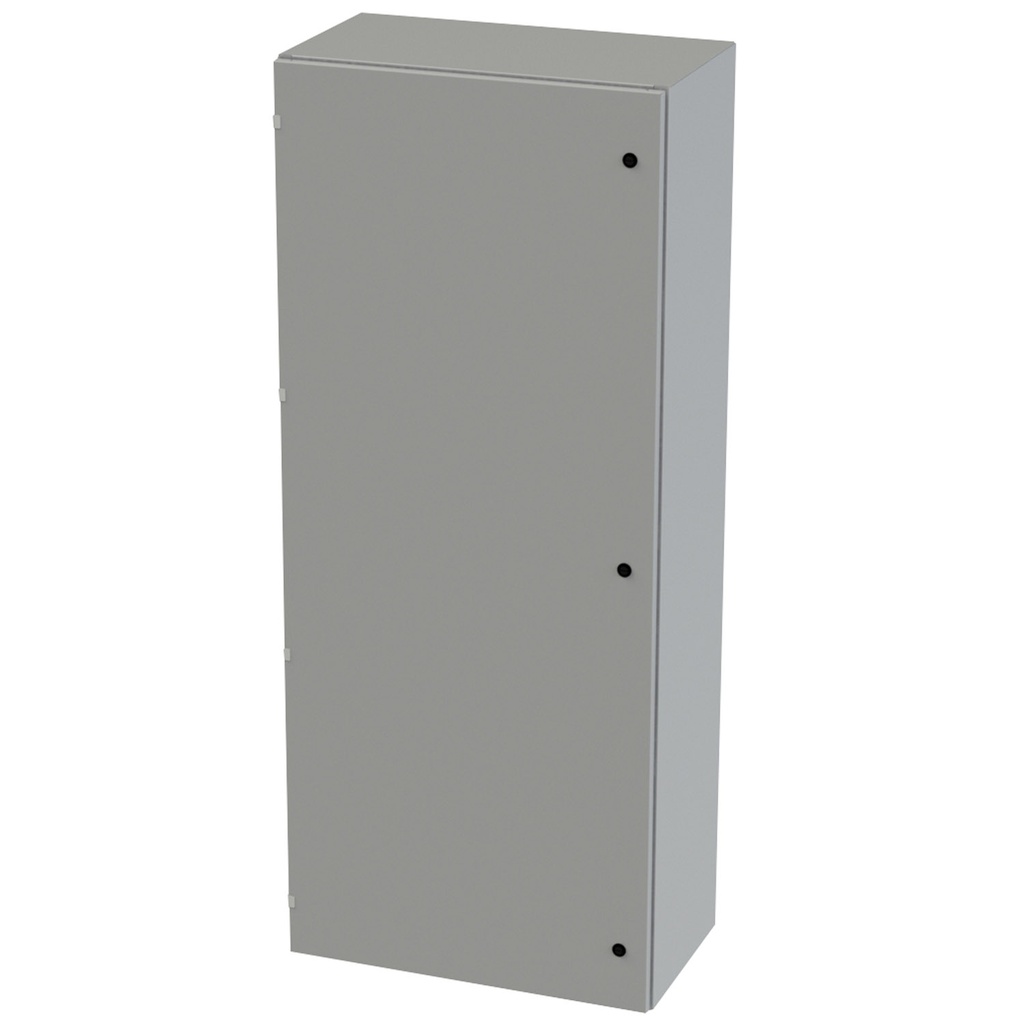 NEMA 3R, 4, 12 Enclosure, Wallmount, 72" H x 30" W x 16" D, Carbon Steel, Powder Coat gray, Heavy Duty