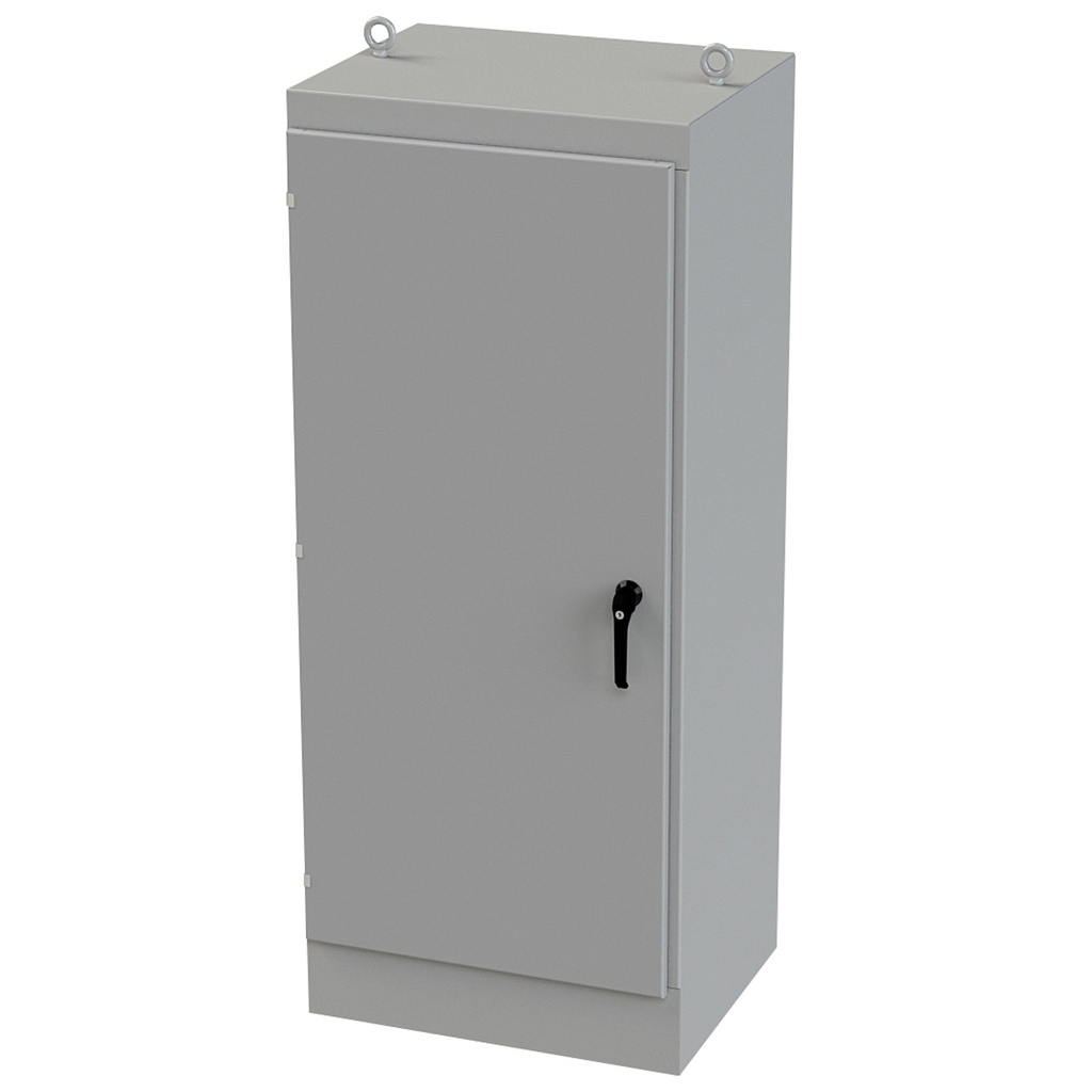 NEMA 3R, 4, 12 Enclosure, Free Standing, 72" H x 30" W x 24" D, Carbon Steel, Powder Coat gray