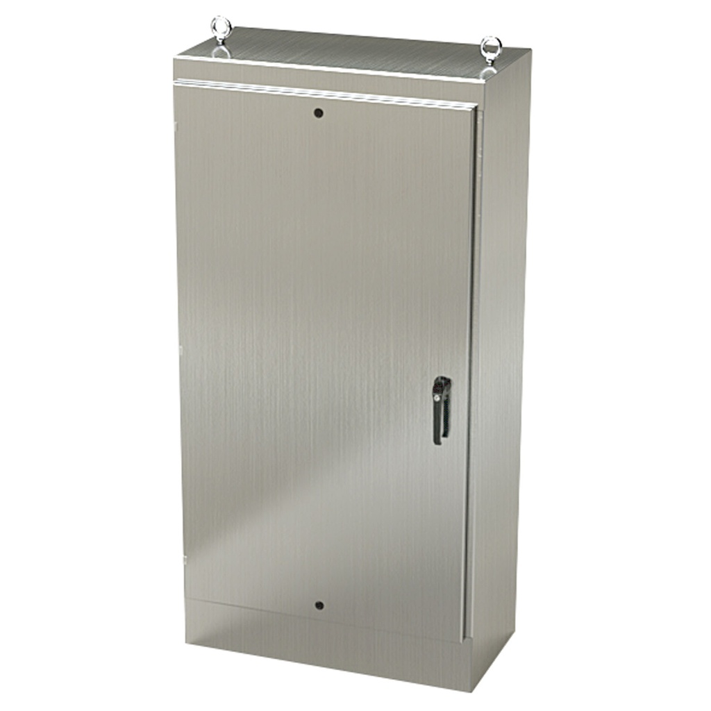 NEMA 4X Enclosure, Free Standing, 72" H x 36" W x 18" D, 304 Stainless Steel