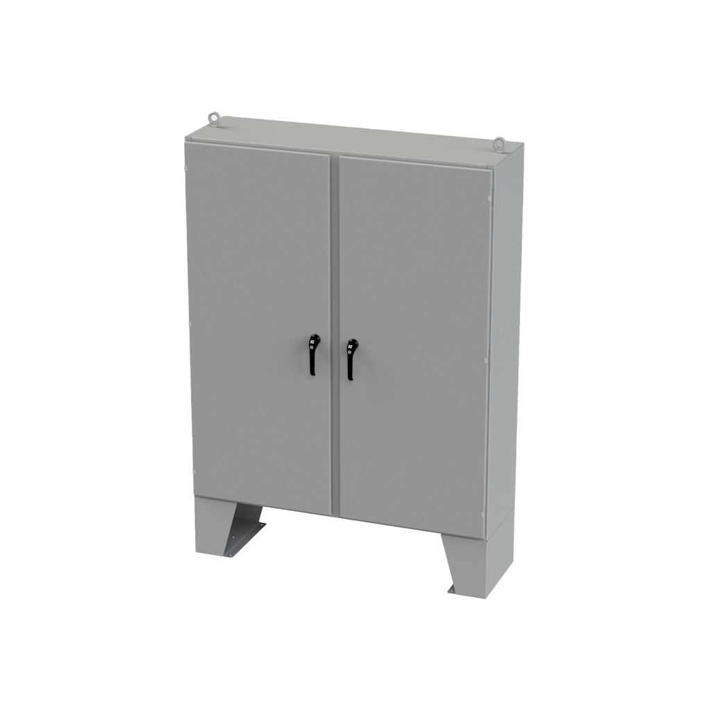 NEMA 4X Enclosure, Wallmount, 72" H x 60" W x 18" D, 304 Stainless Steel