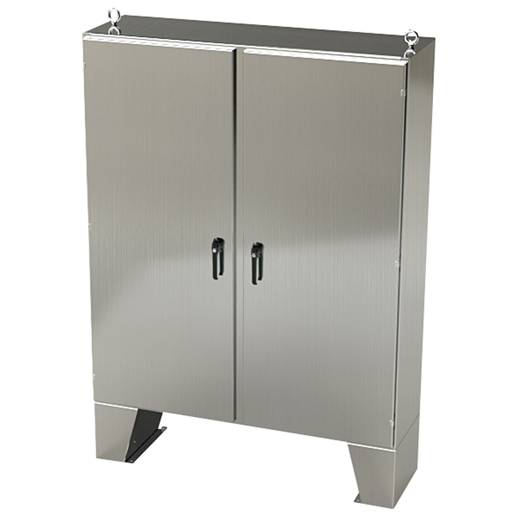 NEMA 4X Enclosure, Wallmount, 72" H x 60" W x 18" D, 304 Stainless Steel