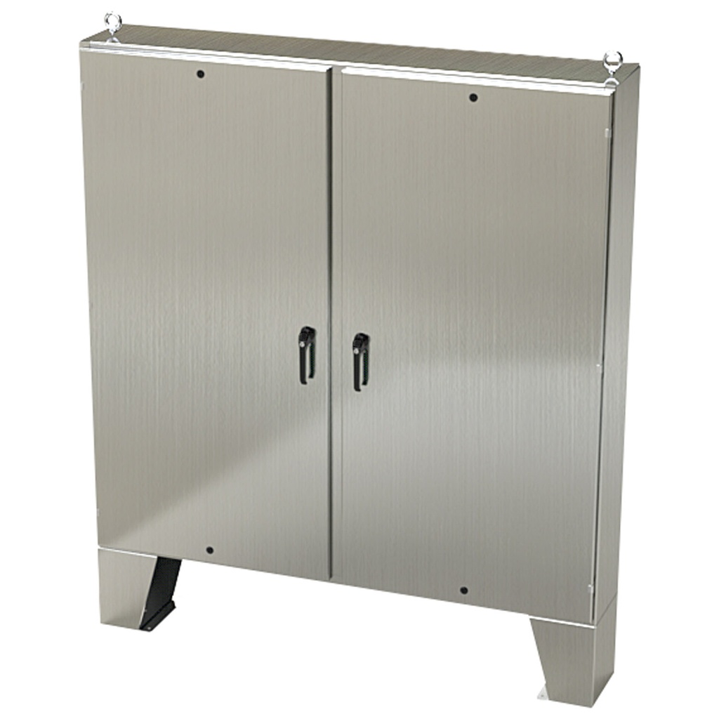 NEMA 4X Enclosure, Wallmount, 72" H x 72" W x 12" D, 304 Stainless Steel