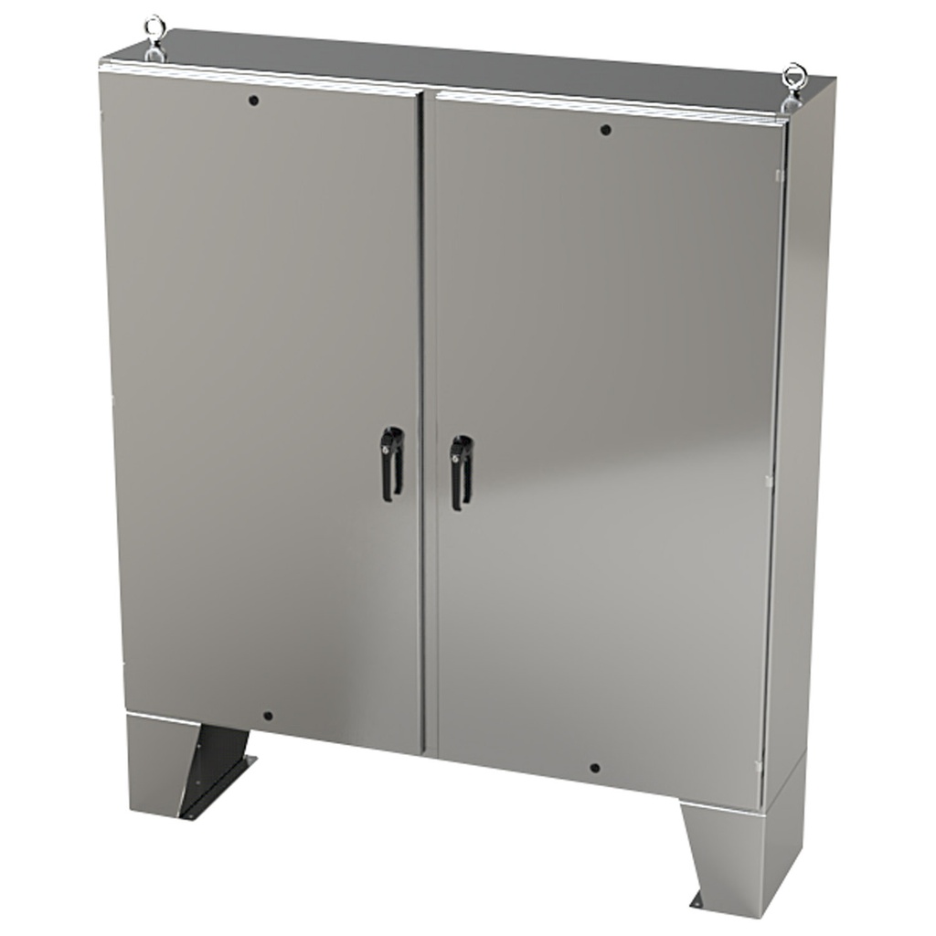 NEMA 4X Enclosure, Wallmount, 72" H x 72" W x 18" D, 304 Stainless Steel