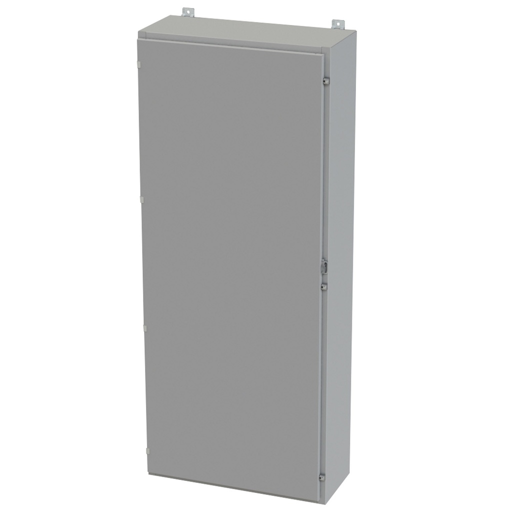 NEMA 3R, 4, 12 Enclosure, Wallmount, 72" H x 30" W x 12" D, Carbon Steel, Powder Coat gray