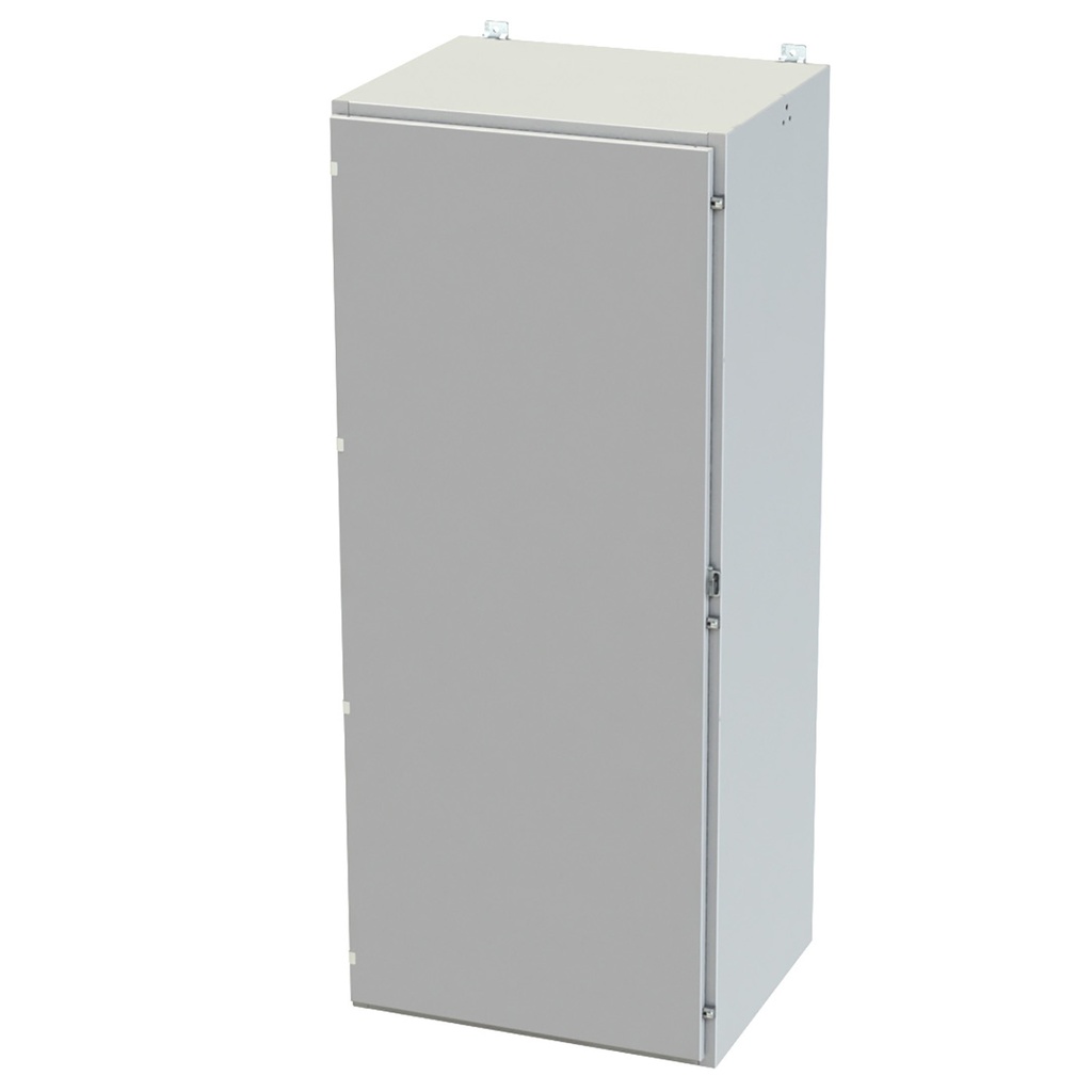 NEMA 3R, 4, 12 Enclosure, Wallmount, 72" H x 30" W x 24" D, Carbon Steel, Powder Coat gray