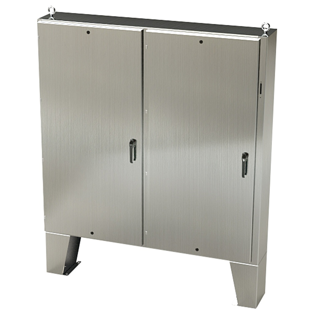 NEMA 4X Enclosure, Wallmount, 72" H x 73" W x 12" D, 304 Stainless Steel