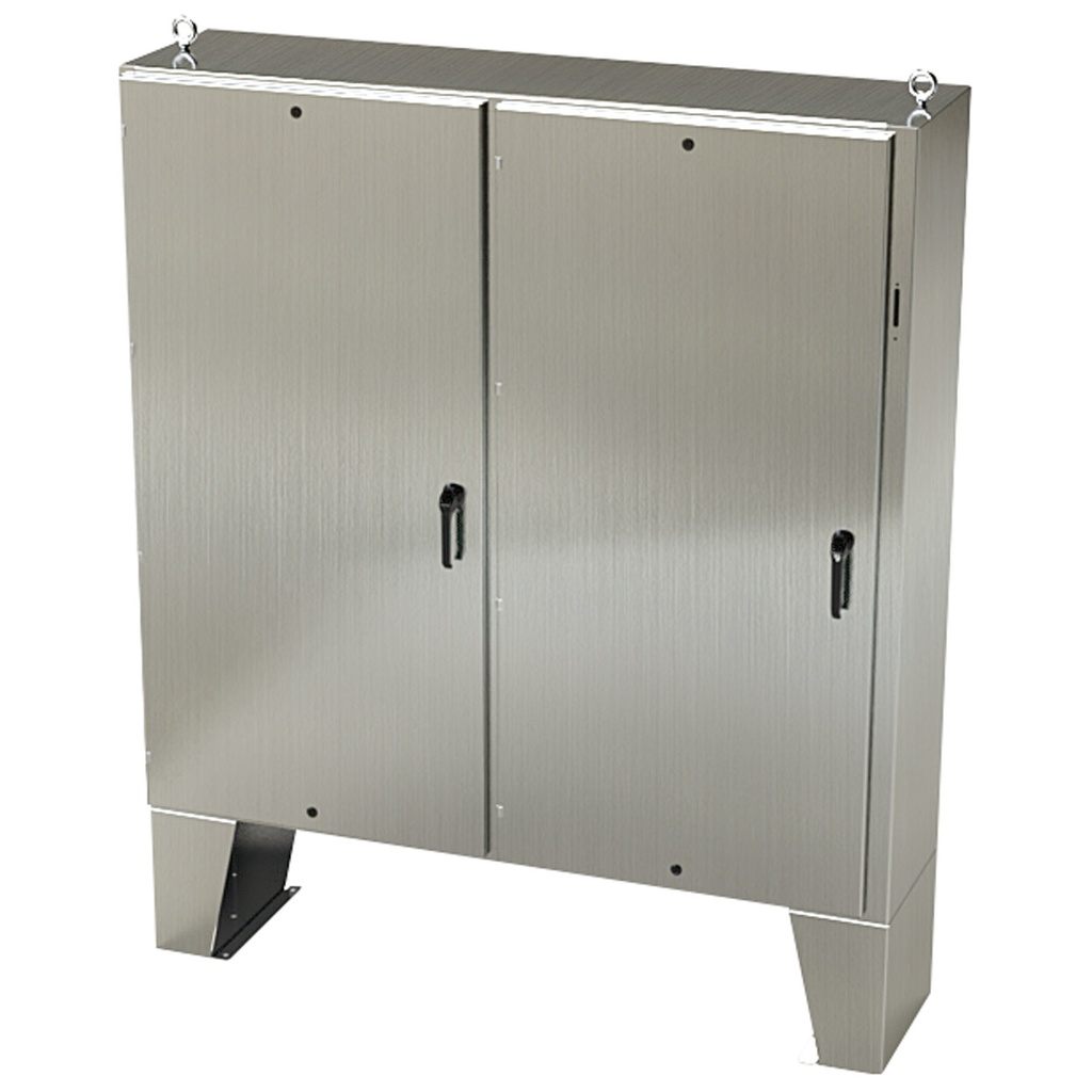 NEMA 4X Enclosure, Wallmount, 72" H x 73" W x 18" D, 304 Stainless Steel