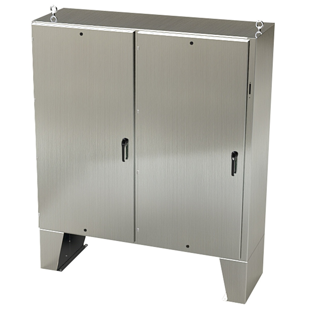 NEMA 4X Enclosure, Wallmount, 72" H x 73" W x 24" D, 304 Stainless Steel