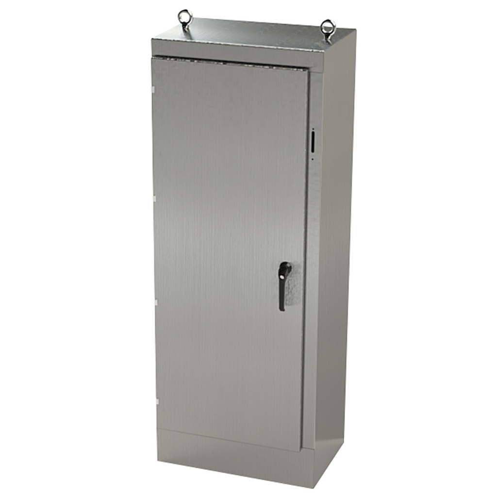 NEMA 4X Disconnect Enclosure, Free Standing, 72" H x 28" W x 18" D, 304 Stainless Steel