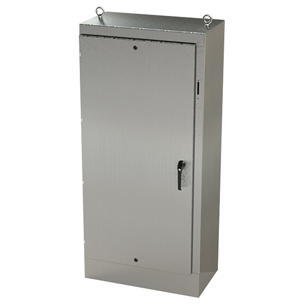 NEMA 4X Disconnect Enclosure, Free Standing, 72" H x 34" W x 18" D, 304 Stainless Steel