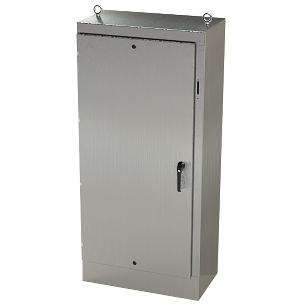 NEMA 4X Enclosure, Free Standing, 72" H x 40" W x 18" D, 304 Stainless Steel