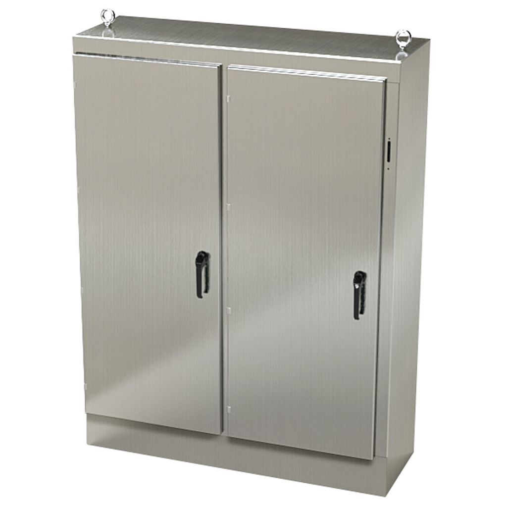 NEMA 4X Disconnect Enclosure, Free Standing, 72" H x 54" W x 18" D, 304 Stainless Steel